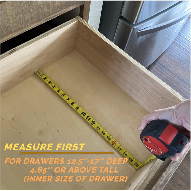 Fabsome Dresser Drawer Organizers 6 Pack, 4.65'' High Adjustable from 12.5-17‘’ Bamboo Drawer Dividers for Clothing Baby Clothes, Wooden Separators for Dresser Nursery Organization with Soft Foam Ends