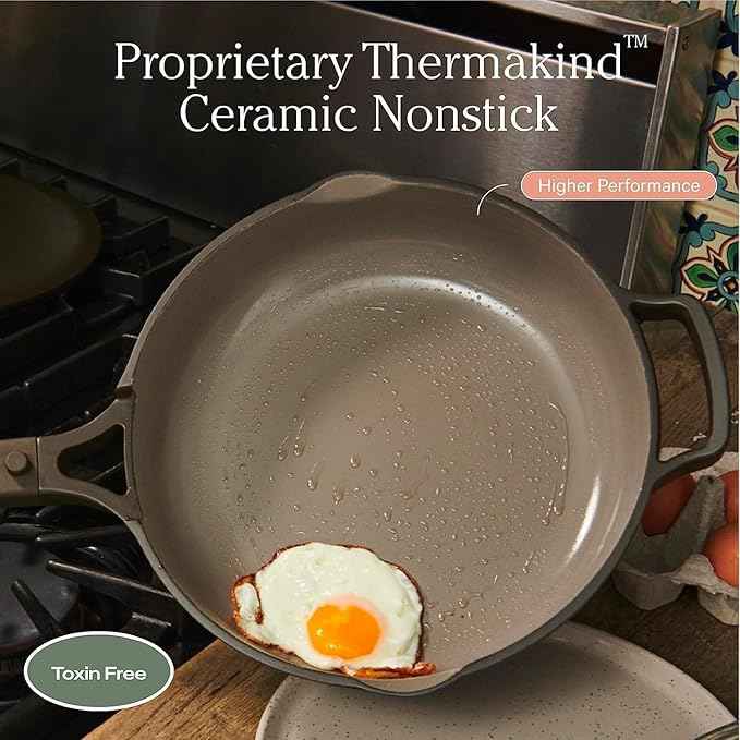 Our Place Mini Cookware Duo | 6-Piece Ceramic Cookware Set with Mini Always Pan & Mini Perfect Pot | Induction & Oven Safe up to 450°F | Nonstick, PFAS-Free Non-Toxic Cookware | Steam