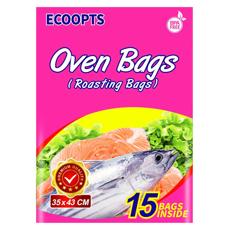 Oven Bags Cooking Roasting Bags for Chicken Meat Ham Seafood Vegetable (15 Count)