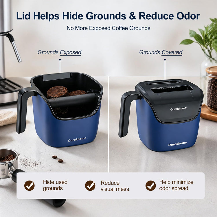 Espresso Knock Box with Lid
