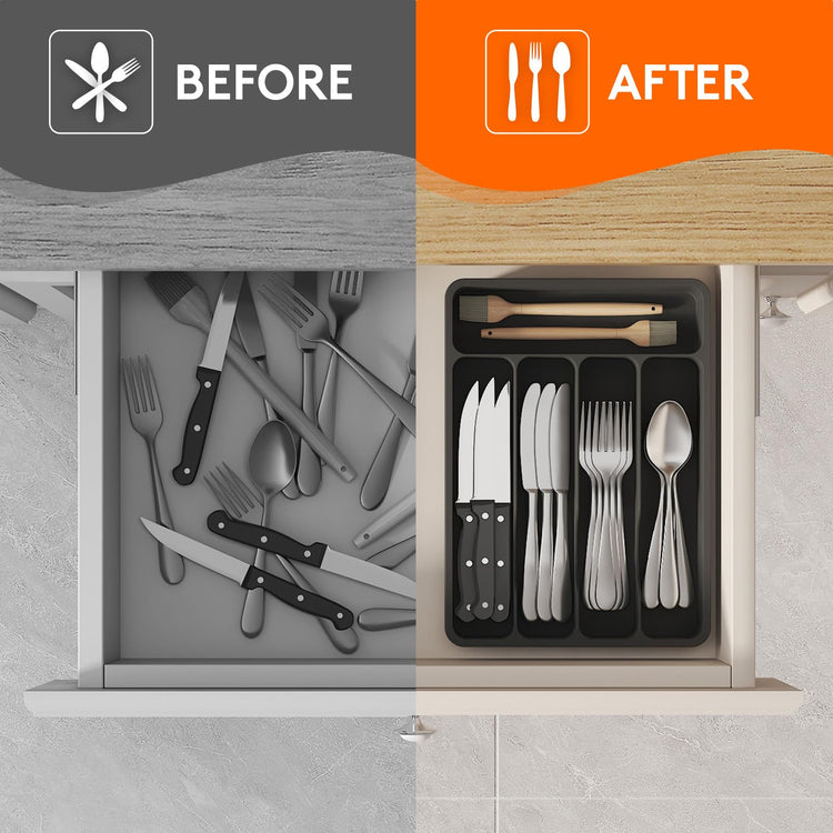 Silverware Drawer Organizer Tray