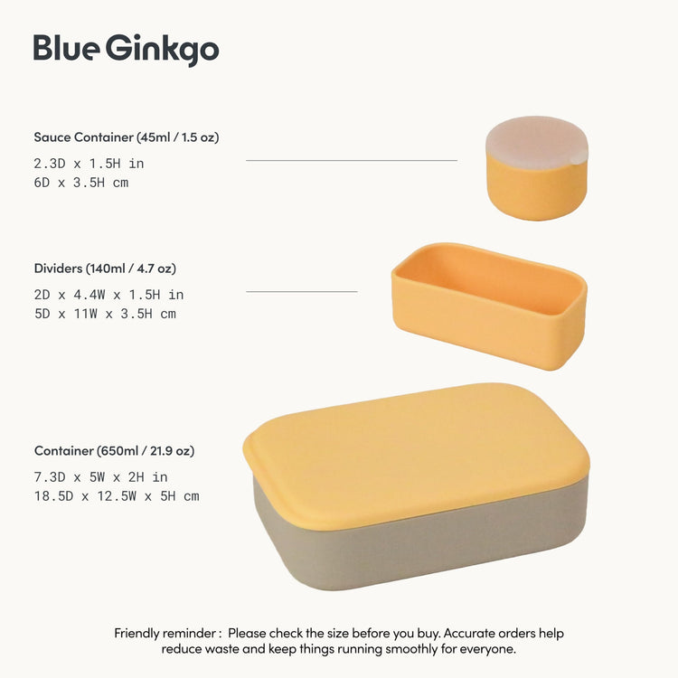 Bento Style Silicone Lunch Box Set