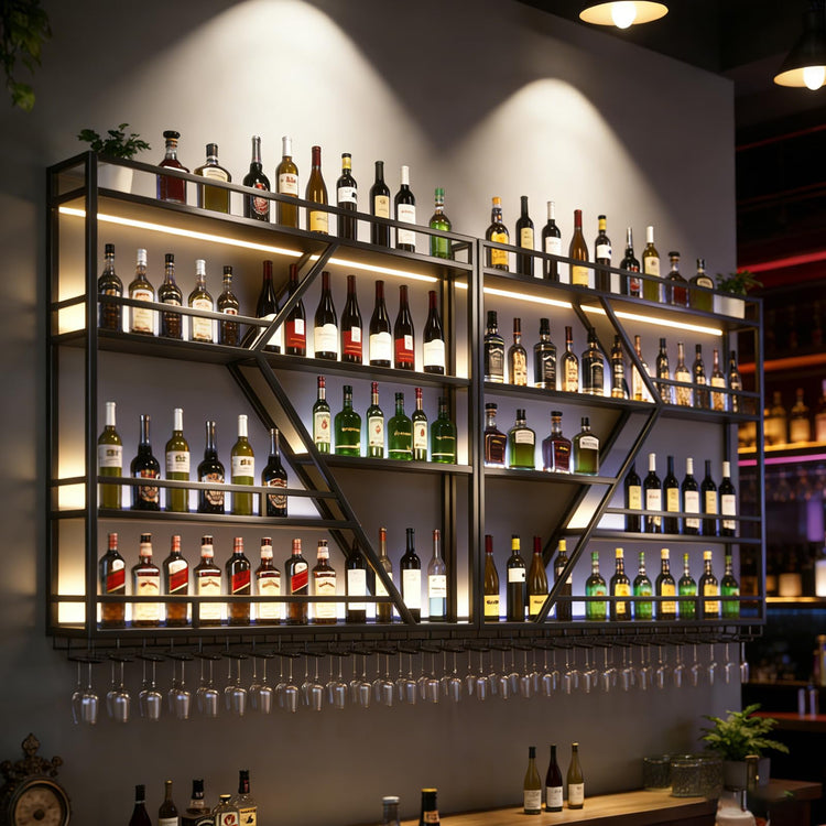 94.4in Large Wall Mounted Wine Rack