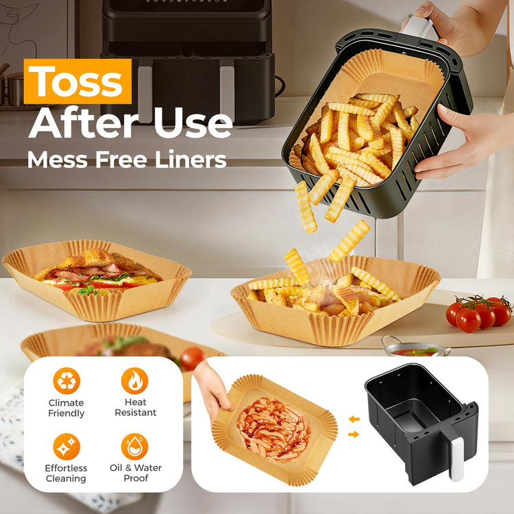 Air Fryer Liners Disposable for Dual Basket