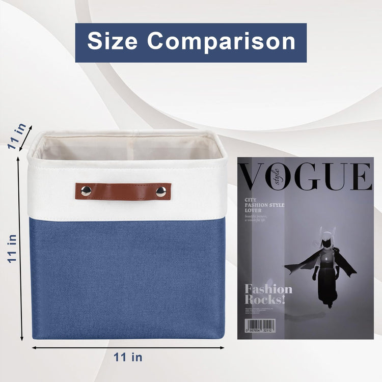 Collapsible Fabric Storage Cubes 11x11 Cube Storage Bins (4 Count)