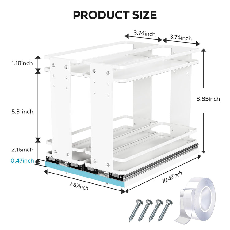 Pull Out Spice Rack Organizer (2 Count)