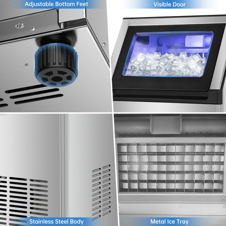 200 lbs High Output Ice Maker Undercounter Built