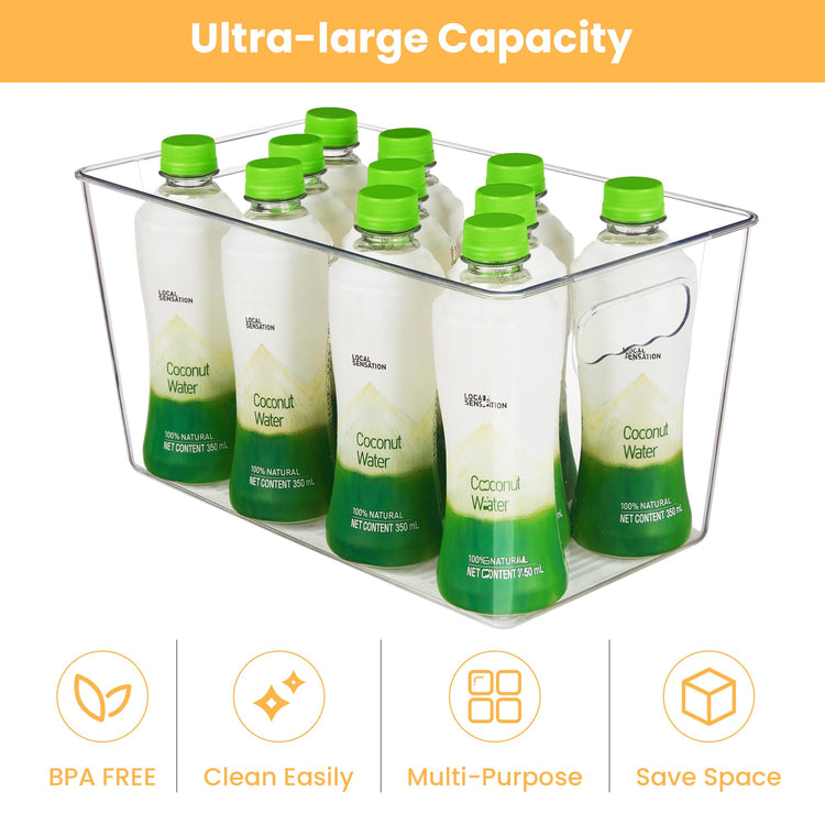 4 Pack Clear Storage Bins (4 Count)