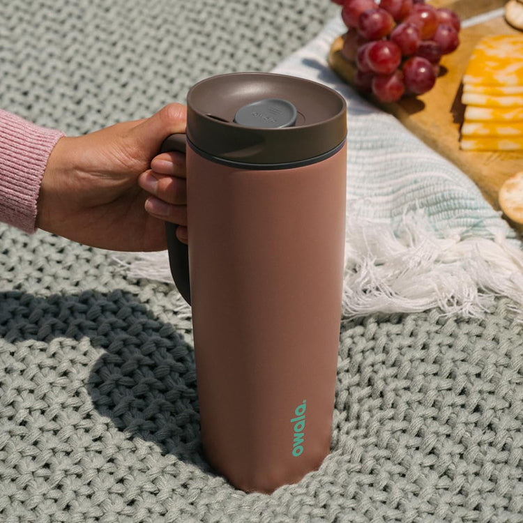 SmoothSip Slider Stainless Steel Insulated Travel Mug with Handle