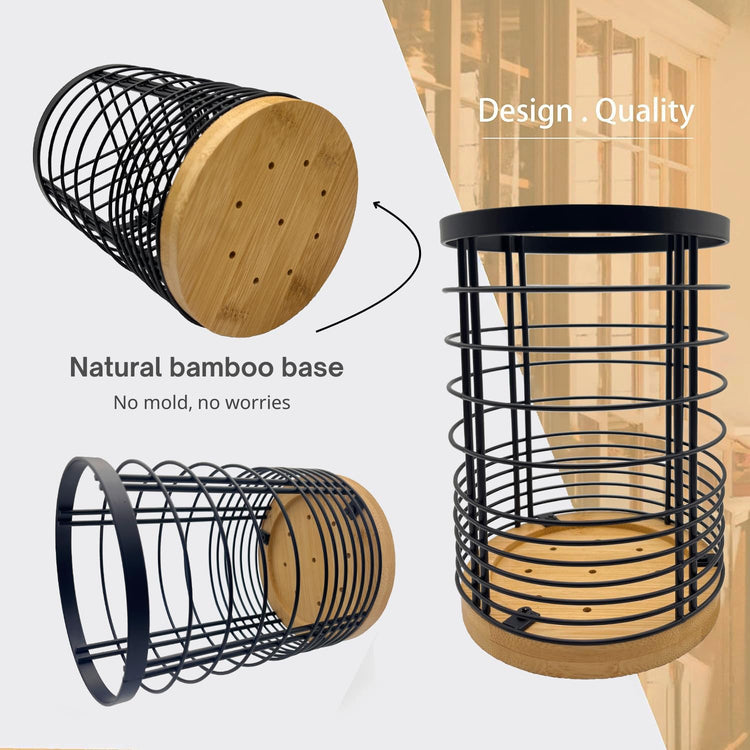 7.2â Kitchen Utensil Holder with Removable Dividers