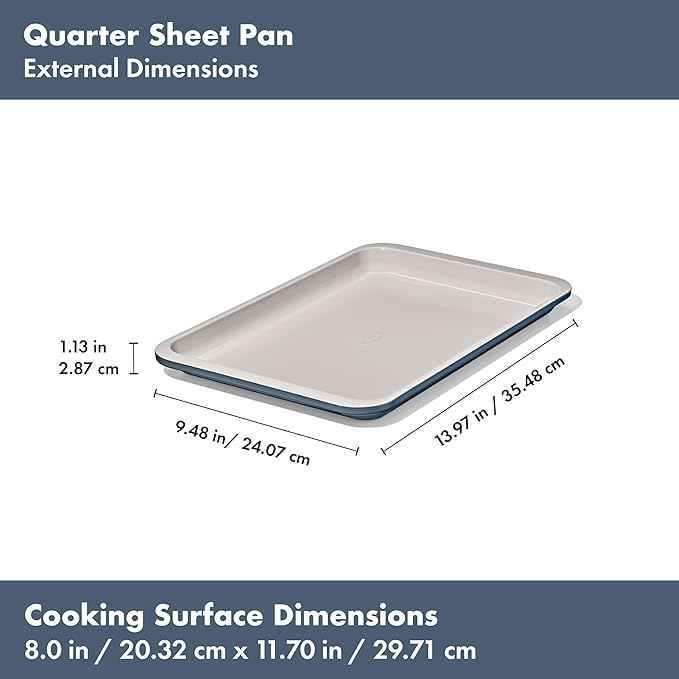 OXO Good Grips Non-Stick Pro Ceramic Coated Metal Bakeware 3-Piece Sheet Pan Set – Storm Blue