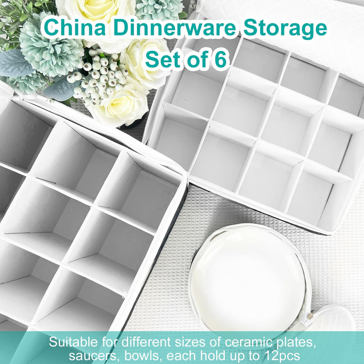 China Dinnerware Storage Containers Set (6 Count)