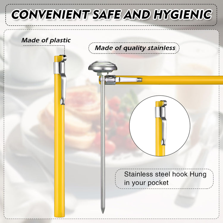6 Pcs Stainless Steel Kitchen Dial Thermometer 5" (6 Count)