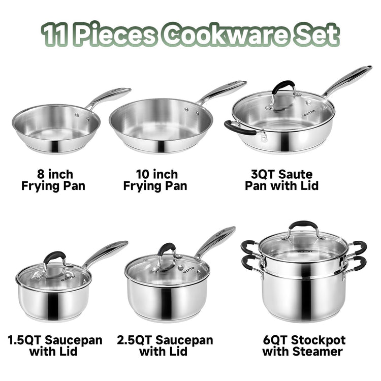 Stainless Steel Kitchen Cookware Set