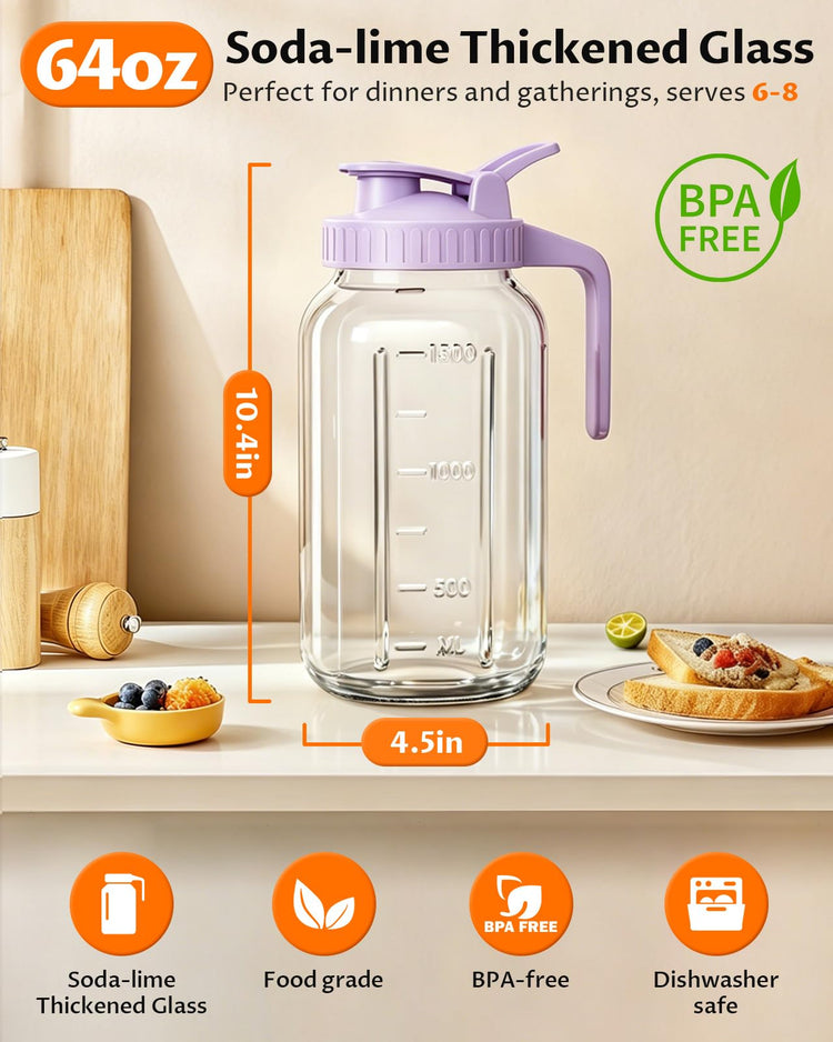 64oz Mason Jar Pitcher