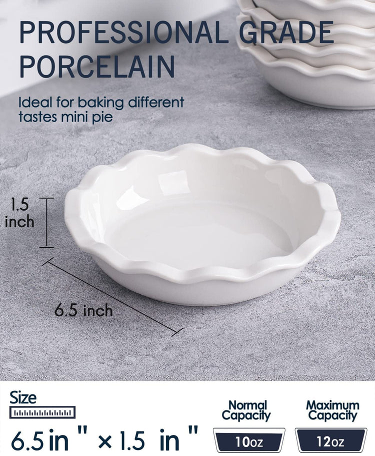 Ceramic Mini Pie Pans (6 Count)