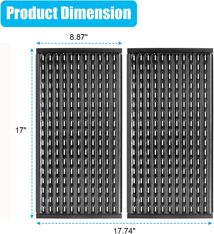17" Grill Grates for Charbroil Performance TRU-Infrared/Amplifire 2 Burner 463633316 463655621 Gas Grill,Emitter Plates for CharBroil G327-1100-W1 Replacement Parts, 2 Pack