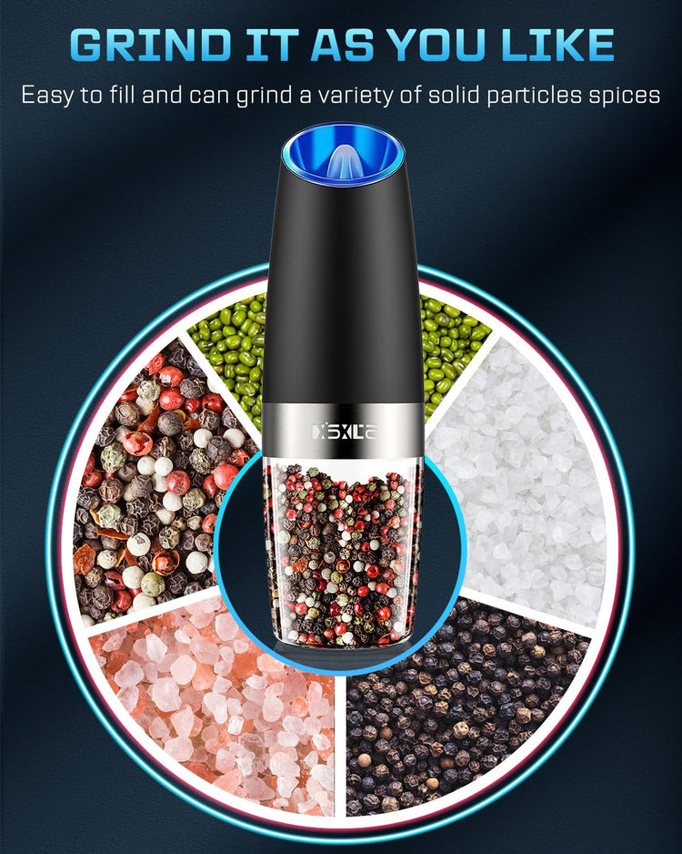 Gravity Electric Pepper and Salt Grinder Set (2 Count)