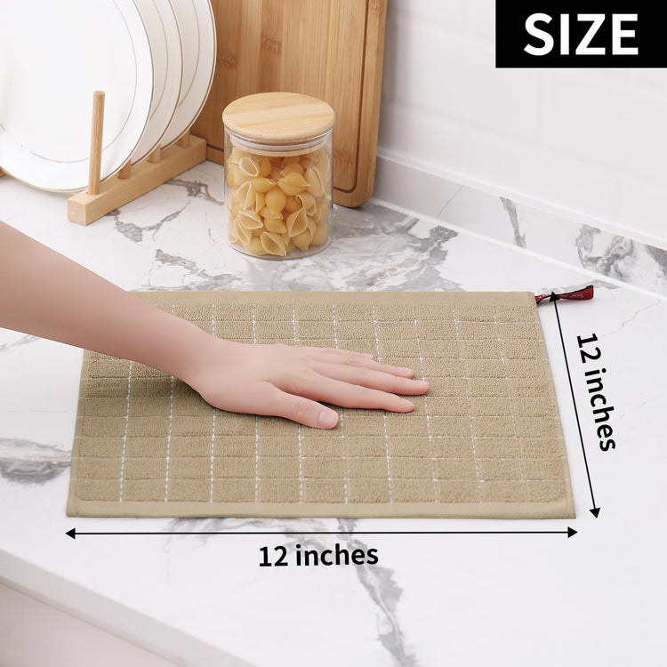 100% Cotton Terry Kitchen Dish Cloths (12 Count)