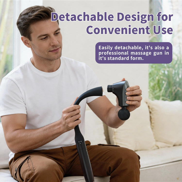2-in-1 Detachable Muscle Massage Gun Deep Tissue with Extension Handle