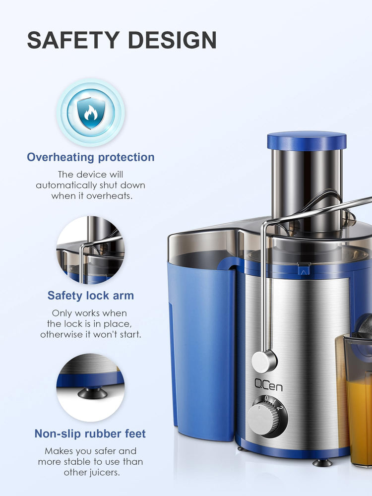 Juicer Machine 800W Centrifugal Juicer with Wide Mouth Feed Chute