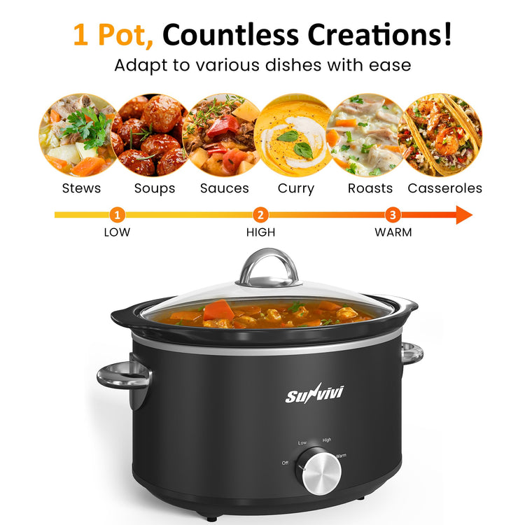Small Slow Cooker 4QT