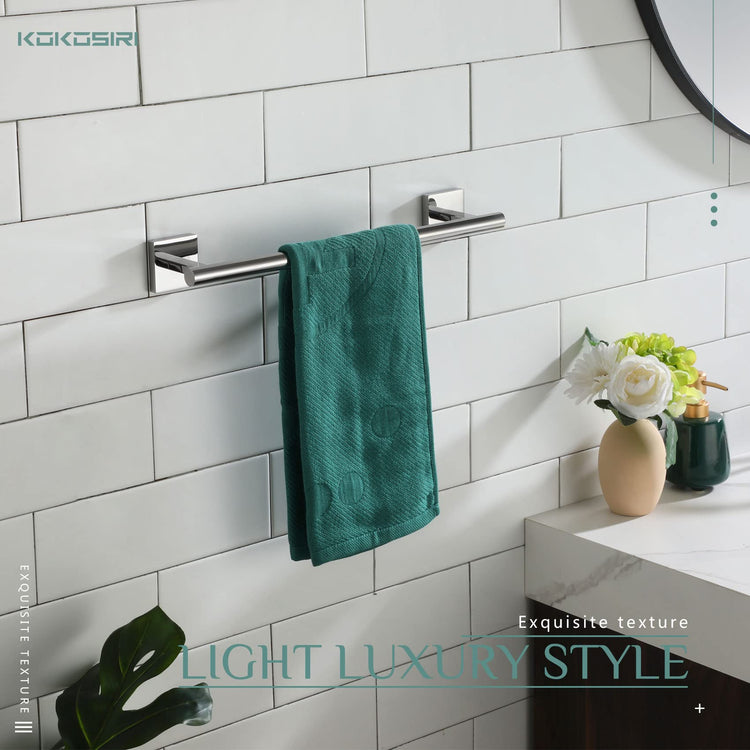 Hand Towel Bar 16 Inch Bathroom Towel Holder for Bath Kitchen Toilet Wall Mounted Chrome Stainless Steel B4005CH