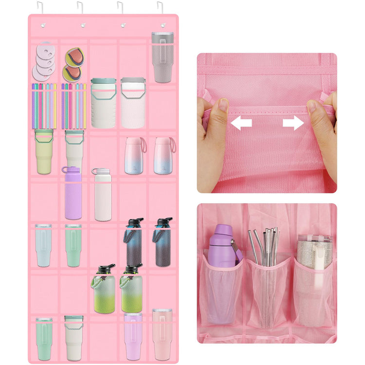 35 Pockets Door Hanging Cup Organizer Fit for Stanley Tumblers