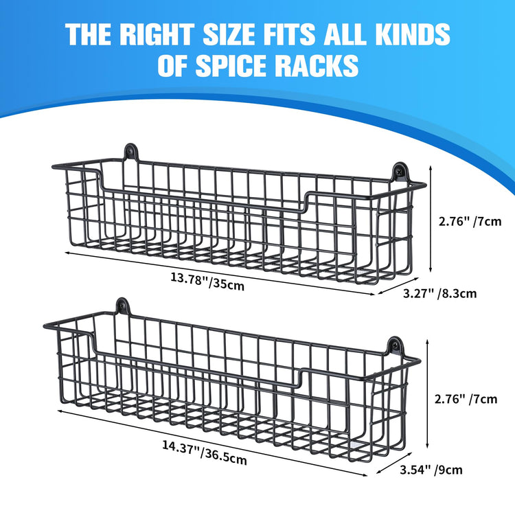 Spice Rack Organizer Wall Mount (4 Count)