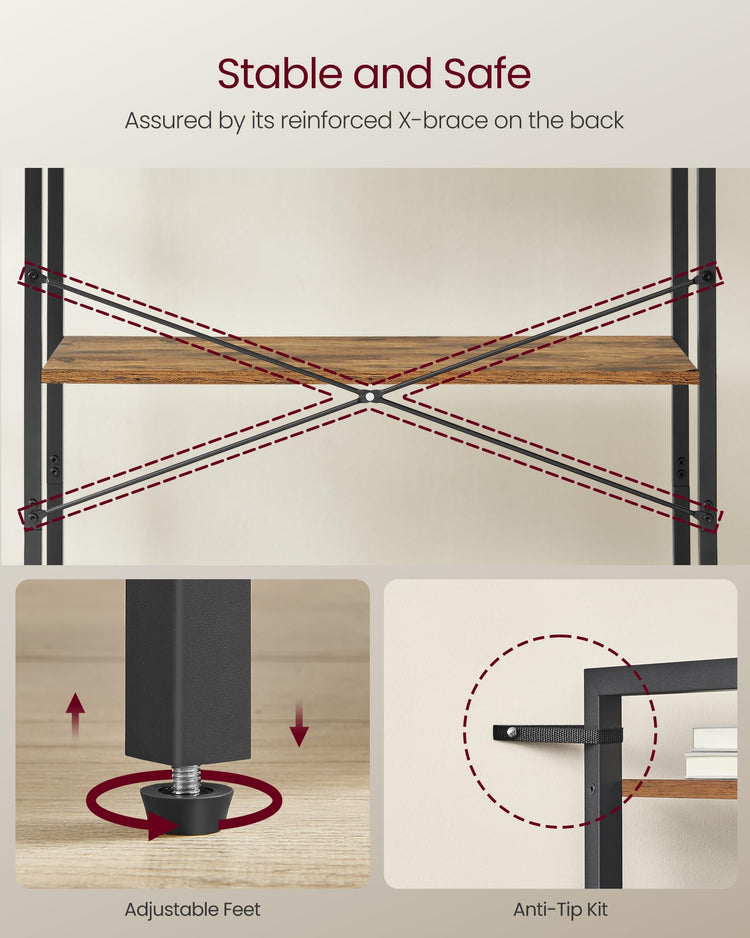 4 Tier Tall Bookshelf