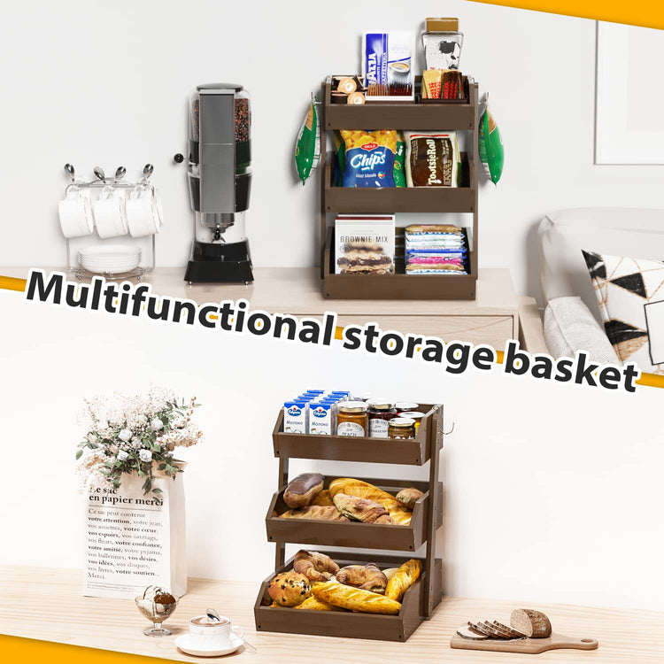 Bamboo Fruit Basket for Kitchen