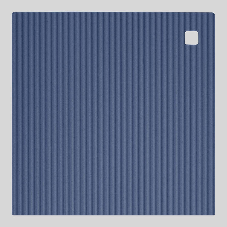 2 Pack 7'' x 7'' Trivets for Hot Dishes, Hot Pads for Kitchen, Silicone Trivets for Hot Pots and Pans, Hot Plates to Protect Table, Heat Resistant Silicone Trivet Grey (Blue, 7"x7")