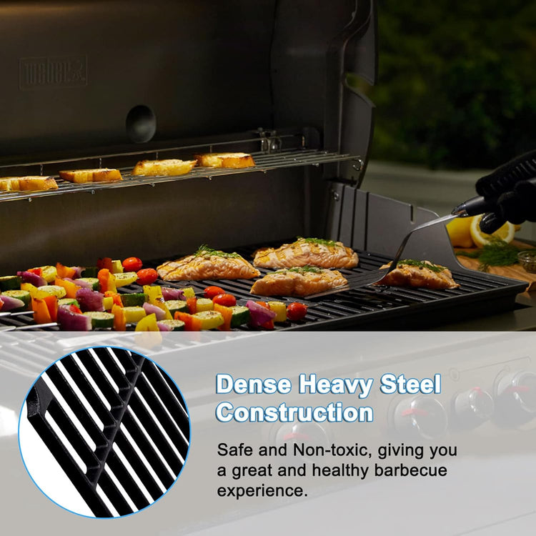 Adviace 18 Inch Cast Iron Grill Grates for Charbroil Performance 463243518, 463275517, 463243519, 463274419, 463274819. Cooking Grid Grates for Char-Broil Grill Replacement Parts