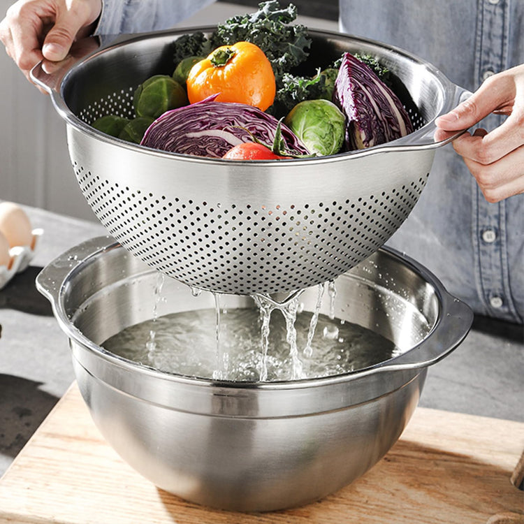 18 8 Stainless Steel Microwell Colander