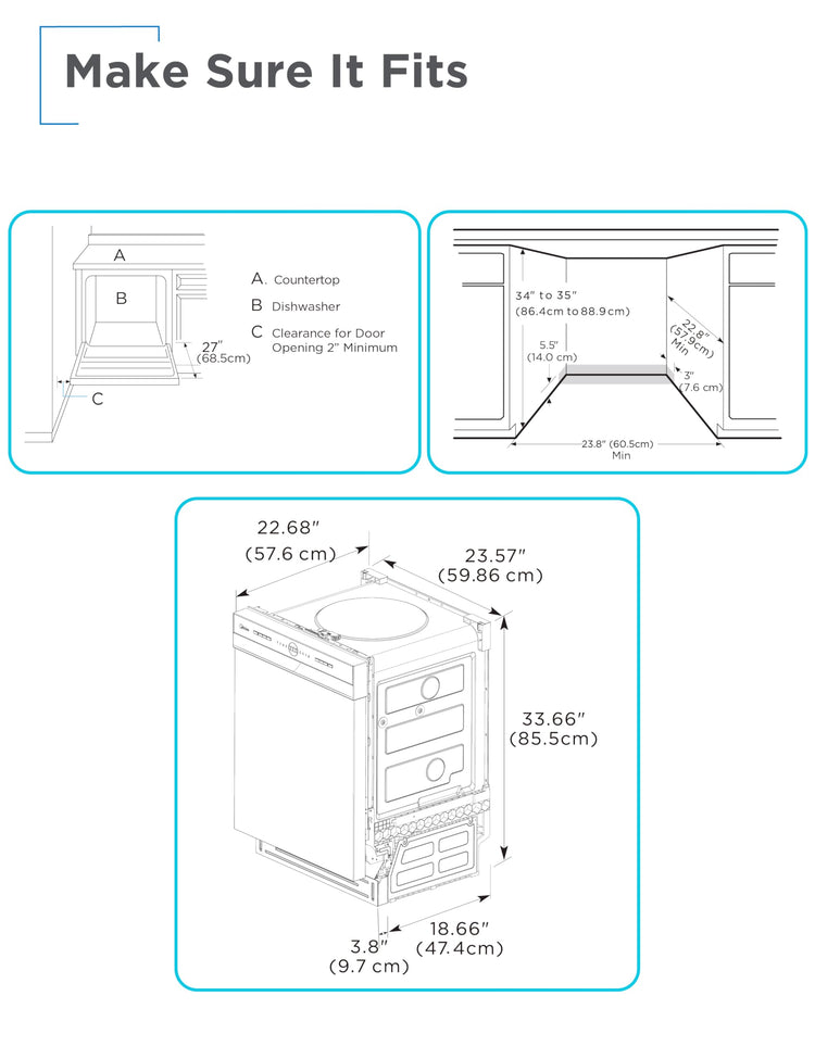 24" Built In Dishwasher