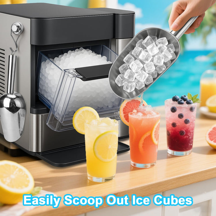 Stainless Steel Ice Scoop for Freezer with Magnetic Hook