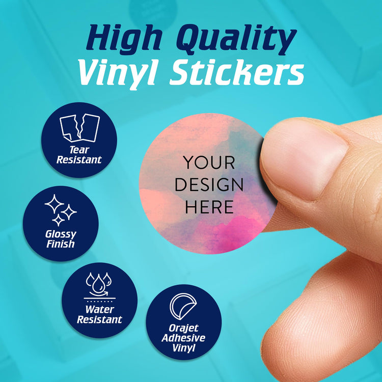 Custom Vinyl Stickers Your Image (100 Count)