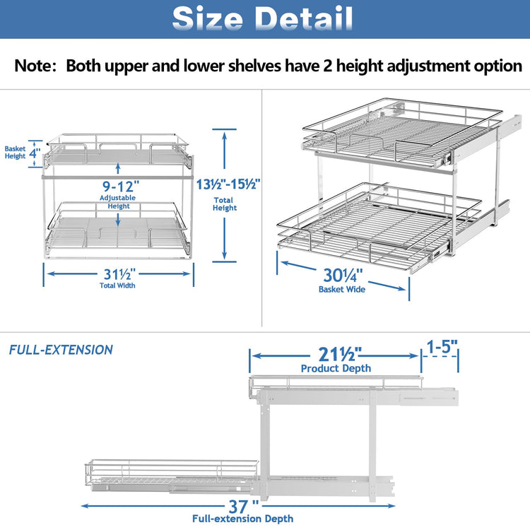 Individual Pull Out Cabinet Organizer
