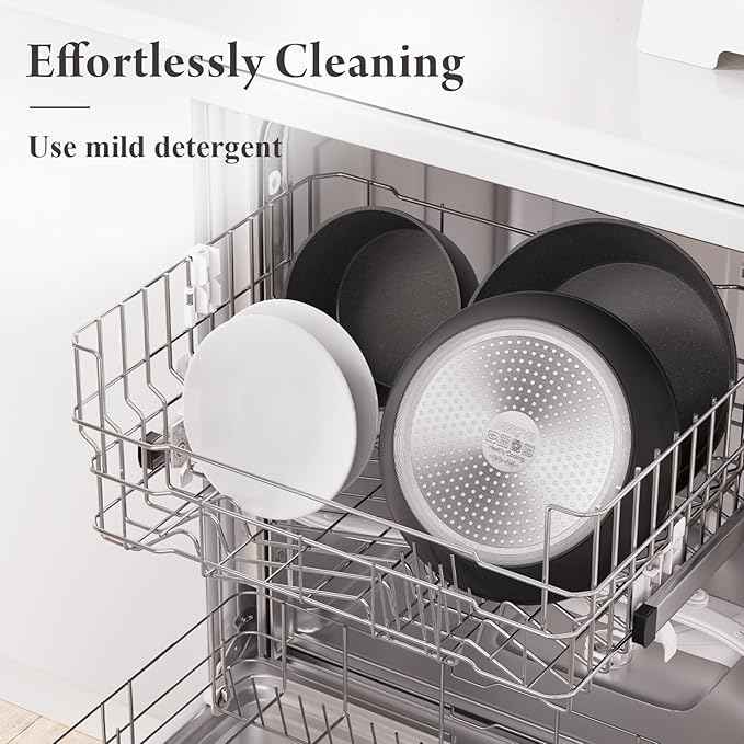19 Pcs Pots and Pans Set Non Stick Ceramic Cookware Set with Removable Handles, Non Toxic Induction Kitchen Cookware Sets RV Cookware,Dishwasher/Oven Safe PFAS/PTFE/PFOA Free,Black