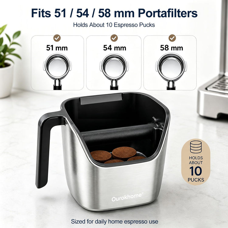 Espresso Knock Box with Lid