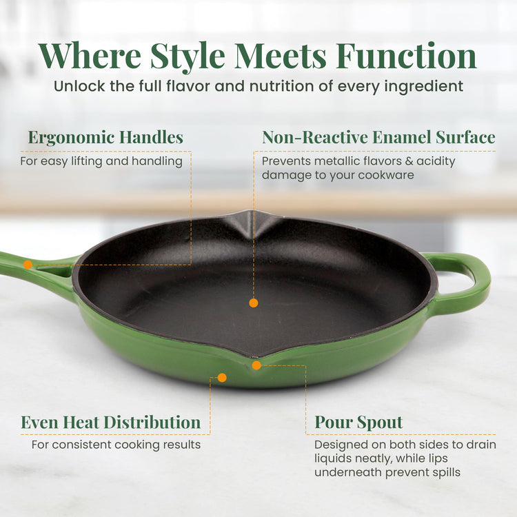 Enameled Cast Iron Skillet