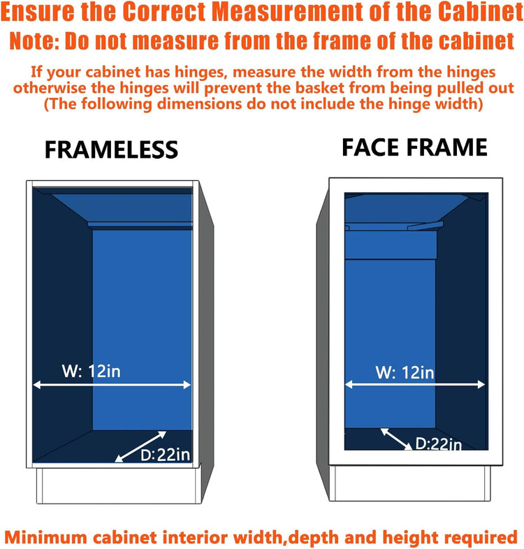 ROOMTEC Pull Out Cabinet Organizer, 1 Tier, Heavy Duty Slide Out Kitchen Cabinet Organizers, Smooth Drawer, Fits 12"+ Cabinets