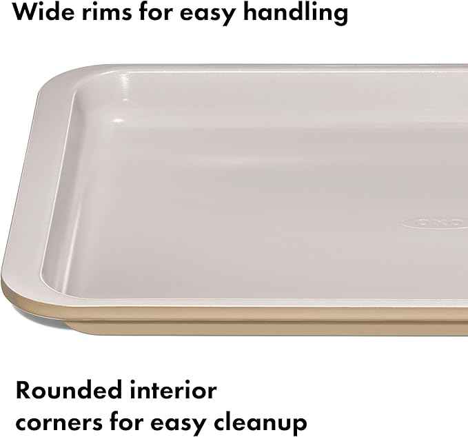 OXO Good Grips Non-Stick Pro Ceramic Coated Metal Bakeware Quarter Sheet Pan – Biscuit