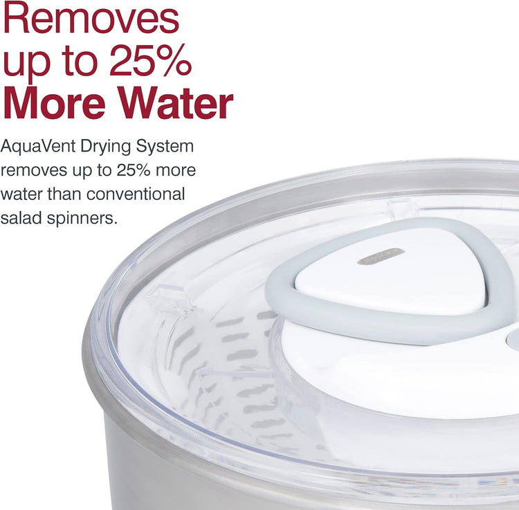 Zyliss Easy Spin 2 Stainless Steel Salad Spinner - Lettuce & Vegetable Spinner - Works as a Large Serving Bowl - Stainless Steel & BPA-Free Kitchen Essential - Silver
