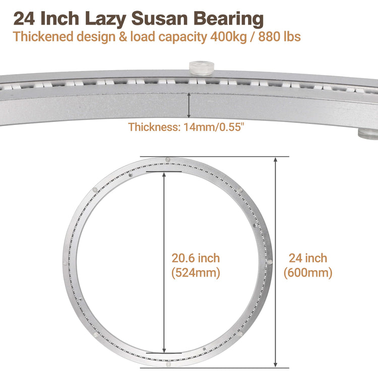 24 Inch Lazy Susan Aluminum Alloy Rotating Turntable Bearing