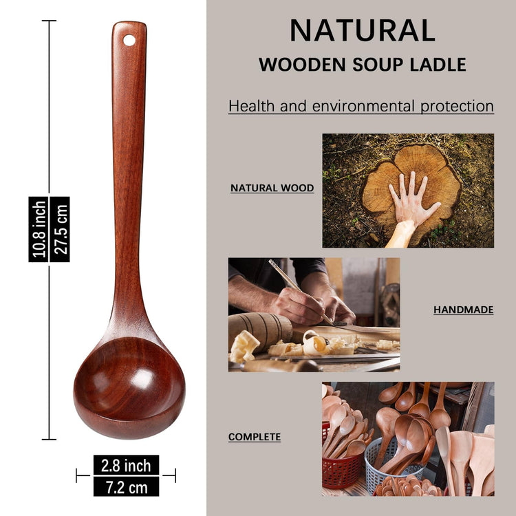 Wooden Soup Ladle for Cooking