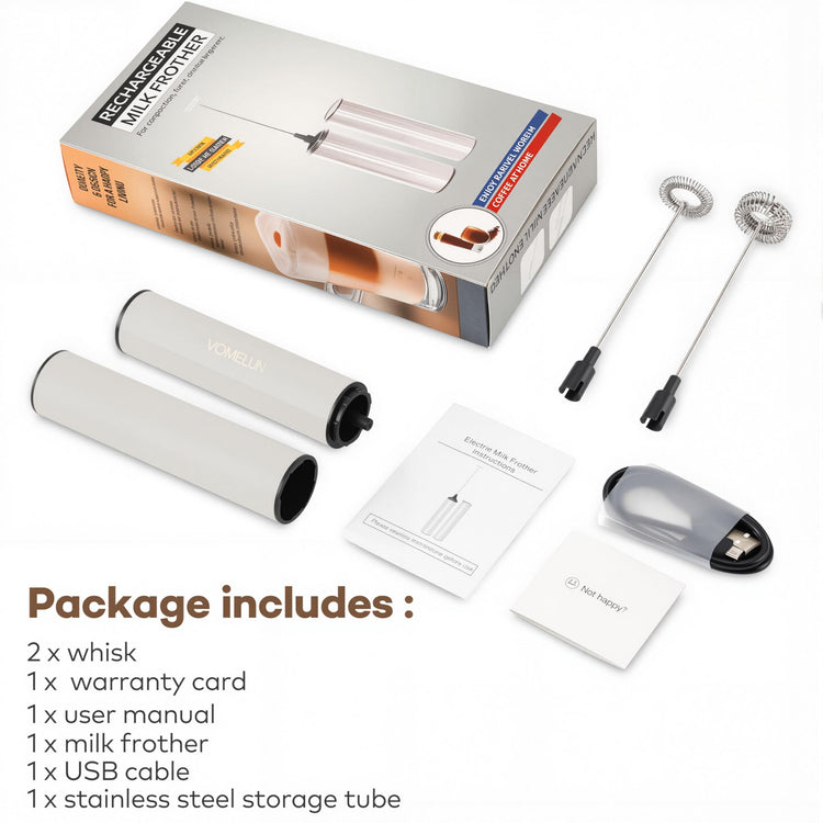 Milk Frother Rechargeable Battery Operated Frother for Coffee