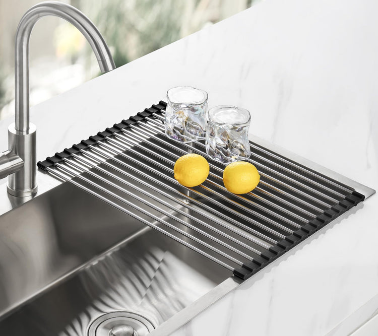 Roll Up Dish Drying Rack Over Sink