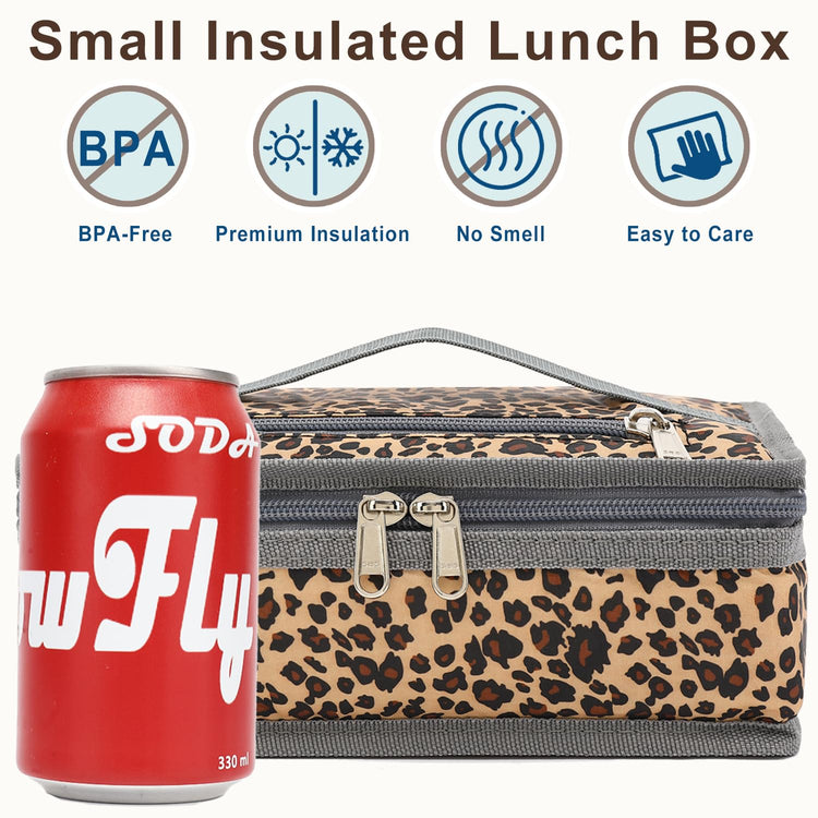 Small Insulated Lunch box Portable Soft Bag Mini Cooler Thermal Meal Tote Kit with Handle for Work & School
