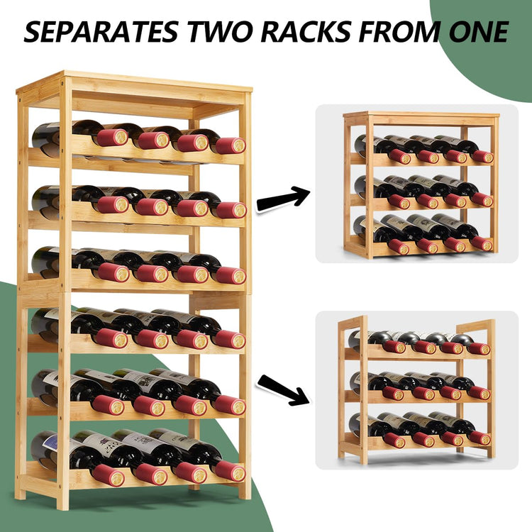 Wine Rack 24 Botttle Freestanding Floor